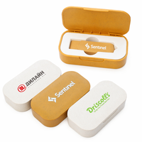 Clé USB 2.0 rotative écologique avec boîtier biodégradable et recyclable en paille, garantie 5 ans