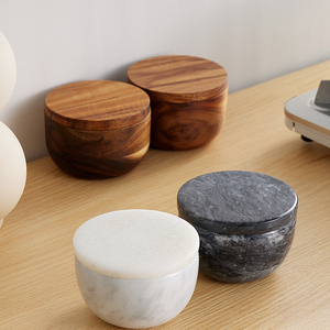 Pot à épices en marbre blanc naturel pour la maison, la cuisine, le poivre, le sucre, les assaisonnements, la cave à <span class=keywords><strong>sel</strong></span> - Product Image 3