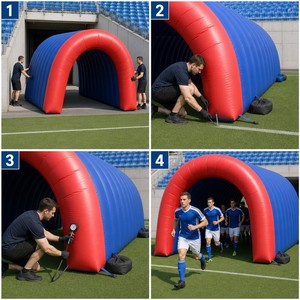Tunnel gonflable sportif personnalisé en tissu Oxford durable pour événements sportifs - Product Image 6