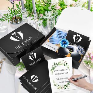 Scatola <span class=keywords><strong>per</strong></span> Proposta Damigello d'Onore, 27x20x8 cm, con Biglietto e Nastro (7 Damigellini, 1 Testimone) - Vuoi Essere il Mio Damigello d'Onore? - Product Image 3