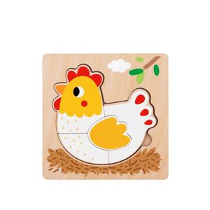 Vie Cycle <span class=keywords><strong>Puzzle</strong></span>-Poule 0-2 <span class=keywords><strong>ans</strong></span> en bois 3d stéréo enfants correspondant illumination de <span class=keywords><strong>puzzle</strong></span> enfants jouets en bois - Product Image 1
