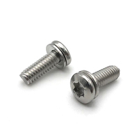 Kustom M2 M3 M4 Sekrup Mesin Kepala Pan Baja Nirkarat 304/316 Torx Soket Pan Kepala Sekrup Kombinasi