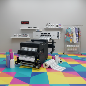 Imprimante jet d'encre DTF PrintVision XP600/i1600/i3200, tête 60 cm, matériau de transfert thermique flexible pour textiles et t-shirts - Product Image 1
