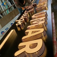 Prix d'usine 3d mur rétro-éclairé Led Light Up Logo Sign Led évidé lettres de canal éclairées pour magasin d'affaires