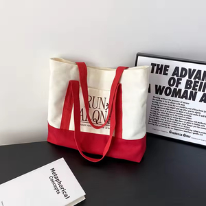 <strong>Wholesale</strong> Large Capacity Thick Reusable Women Daily Shoulder Cloth <strong>Bag</strong> <strong>Custom</strong> Logo Canvas Shopping <strong>Tote</strong> <strong>Bag</strong> with Strong Handle - Product Image 5