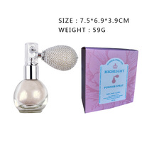 Poudre de paillettes pour le corps en gros pour le visage, illuminateur liquide, poudre libre à étiquette privée, illuminateur de maquillage, spray de maquillage brillant