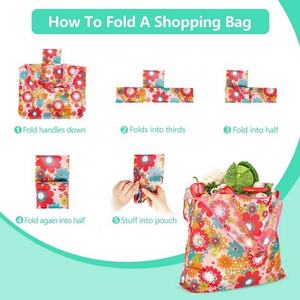 Bolsa de Compras Reutilizable Plegable de Alta Calidad con Diseño Personalizado, Bolsa de Protección Ambiental para Viajes y Compras, con Bolsillo - Product Image 5