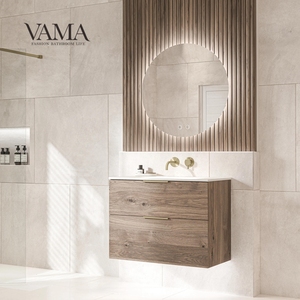 VAMA Armoires de style appartement personnalisées Offre Spéciale salle de bain avec lavabo en céramique AN01-6 - Product Image 5
