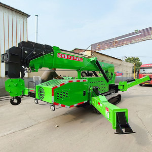 Mini Grúa sobre Orugas de 5 Toneladas, 6 Metros de Altura de Elevación, Radio de Giro Corto, para Construcción, Color Verde - Product Image 1