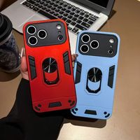 Coque de téléphone pour homme tendance, antichoc, avec support rotatif à 360 degrés, style armure, 2-en-1, en élastomère thermoplastique, couleur peinte