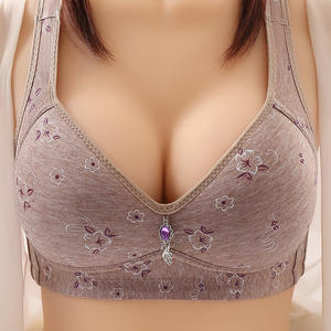 Fourniture directe d'usine soutien-gorge gilet de grande <span class=keywords><strong>taille</strong></span> pour les personnes âgées d'âge moyen de la mère broderie respirant pleine tasse pour les petits seins - Product Image 3