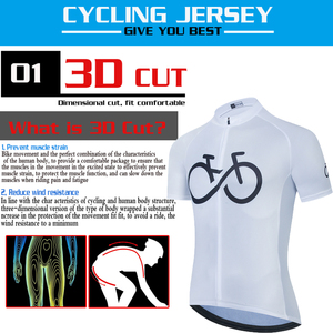 ドロップシッピングメンズ半袖サイクリングジャージーフルジップセットロードバイクビブジャージースーツサイクルショーツ、5Dパッド入り - Product Image 4