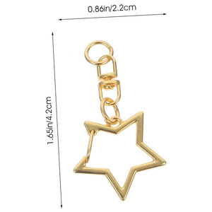 Llavero de pentagrama, broches giratorios, cierres de resorte para bolso, broche de pinza de langosta estrella, hebillas Diy, Clip en forma de estrella, llaveros de pentagrama - Product Image 5