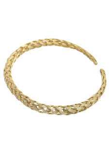Collar Hasli Redondo Cruzado Chapado en Oro Hecho a Mano para Mujer, Joyería Étnica Tradicional, Gargantilla, Accesorios para Fiesta - Product Image 3