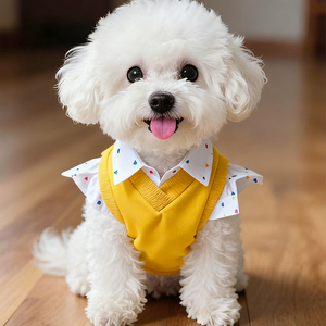 Özelleştirilmiş köpek giyim ve yelek çok renkli klasik Pet giyim ilkbahar sonbahar yeni stil ceket gömlek köpek yelek sevimli kedi bez - Product Image 1