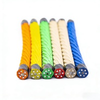 Corde de jeu tressée en nylon colorée anti-UV de 16 mm de la marque QXY, prix d'usine, pour filets de cordes combinés d'extérieur, capacité >500 kg