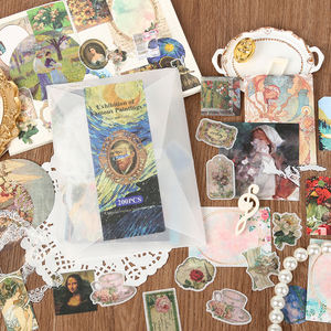 Perlengkapan Scrapbook Vintage 200pcs untuk Bullet Journal, Planner, Stiker Washi Estetis, Kit Kerajinan Kertas, Cottagecore Collage - Product Image 2