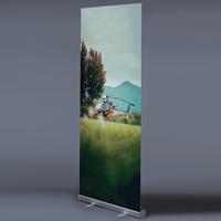 Support de bannière enroulable en aluminium 85x200cm, design à clipser, léger (1,95 kg) pour salons professionnels et expositions
