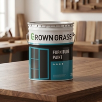 Revêtement en polyuréthane haute brillance GRWON GRASS pour bois, idéal pour la finition de meubles, armoires et bateaux, application au pistolet, couche de finition.