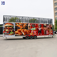 Camion de restauration mobile CAMPTRL Big Double Decker, pizza, glaces, barbecue, remorque alimentaire avec cuisine complète équipée, restaurant