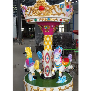 Jeu à pièces de Offre Spéciale parc d'attractions Fairground Merry Go Round bon utilisé petit 3 sièges Mini carrousel à vendre - Product Image 4