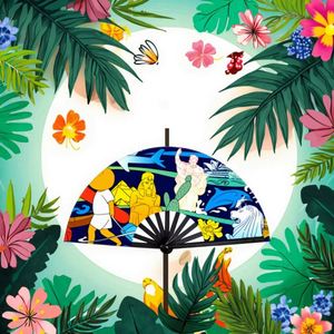 Wholesale Custom Personalized <b>Large</b> Plastics Hand <b>Fans</b> Logo Printed Dancing Clack <b>Fans</b> for Hand Held Parties Crafts - Product Image 3