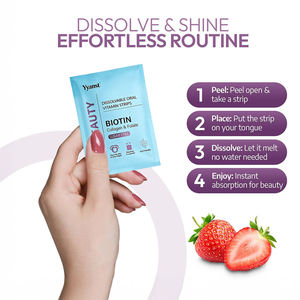 Colágeno OEM/ODM para Apoyar la Elasticidad de la Piel, Hidratación, Sin Azúcar, Biotina, Tiras Orales de Belleza, Personalizadas, Veganas, para Adultos - Product Image 3