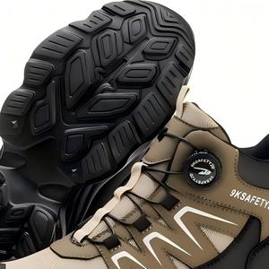 <span class=keywords><strong>Botas</strong></span> de Seguridad Profesionales de Media Caña para Hombre, con Puntera de Acero Anti-Impactos y Anti-Pinchazos, con Hebilla Giratoria para Montañismo - Product Image 4