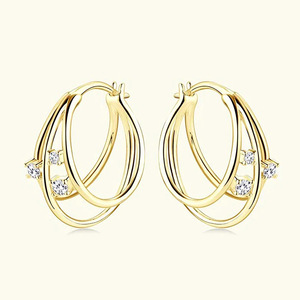 Orecchini a Clip Geometrici per Donne, Design Minimalista Unico, Gioielli Versatili per l'Uso Quotidiano - Product Image 5