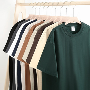 Camiseta de Manga Corta para Hombre, Cuello Redondo, Casual, Oversize, Tejido de Hilo Grueso 100% Algodón, 300g, Logotipo Personalizado en la Parte Delantera, Ecológica - Product Image 4