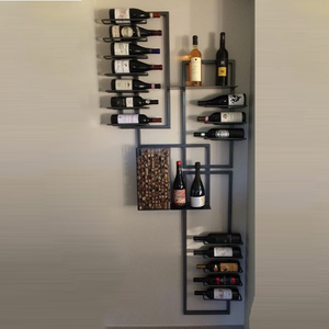 Espositore per Vini da Terra, Mobiletto Creativo per Vini, Ornamenti per la Casa, Bancone Bar, Portabottiglie Pieghevole e Portatile per <span class=keywords><strong>Vino</strong></span> <span class=keywords><strong>Rosso</strong></span> - Product Image 6