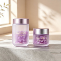 Emballage en verre vide de qualité alimentaire, 100 ml, 200 ml, bouteille en verre pour produits nutritionnels, pot en verre violet personnalisé avec logo