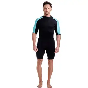 Celana pendek Neoprene 25Mm dibuat khusus pendek Natao Float membantu Wetsuit air panas pakaian selam Bikini pria pakaian renang untuk biru