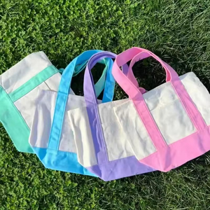 Bolsas <span class=keywords><strong>de</strong></span> <span class=keywords><strong>Tela</strong></span> <span class=keywords><strong>de</strong></span> Lona Moradas y Rosas <span class=keywords><strong>con</strong></span> Logotipo Personalizado, Lindas y Ecológicas, Bolsas <span class=keywords><strong>de</strong></span> Compras Reutilizables <span class=keywords><strong>de</strong></span> Algodón para Mujer <span class=keywords><strong>con</strong></span> Asa - Product Image 3
