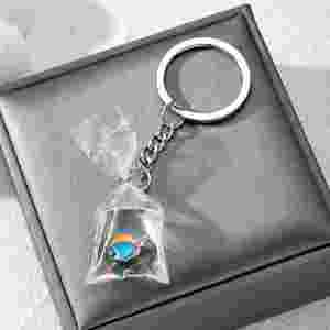 Creative Water Bag Fish Pendant Key Chain Tropical Fish Transparent Resin <b>Backpack</b> Pendant Keychain for Aquarium Promotion - Product Image 3