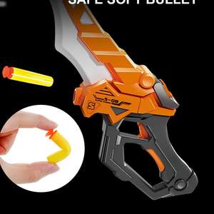 Cartoon Soft Bullet Gun 2 in 1 a forma di coltello gioco di tiro giocattolo ad alta potenza Soft Gun - Product Image 3