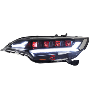 อุปกรณ์เสริมไฟหน้าสำหรับรถยนต์ฮอนด้า แจ๊ส ฟิต ปี 2014 2015 2016 2017 2018 2019 <span class=keywords><strong>2020</strong></span> ไฟหน้ารถยนต์แบบดัดแปลง LED DRL ไฟหน้า - Product Image 4