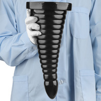 Plug anal extra-large et épais, dilatateur, design chrysanthème noir, en forme de tour, pour relaxation intime et plaisir anal ouvert