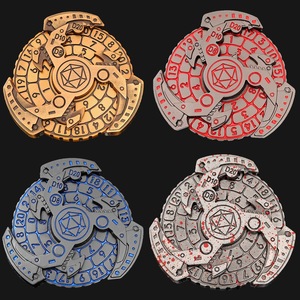 Ensemble <span class=keywords><strong>de</strong></span> dés <span class=keywords><strong>de</strong></span> jeu <span class=keywords><strong>de</strong></span> rôle 7-en-1 en métal rotatif avec alphabet, idéal pour D&D et jeux <span class=keywords><strong>de</strong></span> société – Cadeau parfait pour les fans <span class=keywords><strong>de</strong></span> RPG - Product Image 1