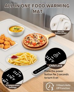 Square Silicone <b>Soft</b> Bottom Warm Cutting Board Automatic Constant Temperature Heating Portable Household Food Silicone Material - Product Image 3
