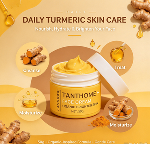 Crème pour le visage au curcuma biologique, éclaircissante, nourrissante, hydratante pour les peaux ternes avec extrait de curcuma - Product Image 4