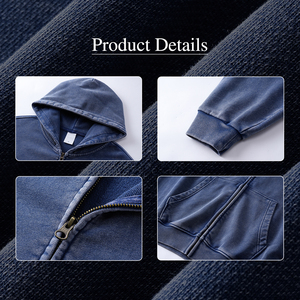 Vintage Oversized Washed Zip-Up Hoodie Graphic Print Unisex Y2K Streetwear Zip Hoodie Distressed YKK Zipper Hoodie - Product Image 5