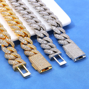 Chaîne cubaine en moissanite VVS1 testée au diamant avec certificat GRA, plaqué or 18 carats, argent 925, bijoux hip-hop personnalisés, style Iced Out, Bling - Product Image 6
