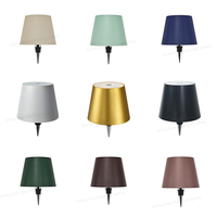 Lampe de table circulaire moderne en ABS Lampe de bouteille de vin vide réutilisable rechargeable et à intensité variable Conception simple