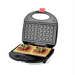 เครื่องทำวาฟเฟิลไฟฟ้า กระทะเคลือบสารกันติด 220V 110V สำหรับทำอาหารเช้าที่บ้าน แซนวิช ขนมปังปิ้ง เครื่องอบขนม - Product Image 1