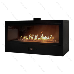 Lò sưởi du lịch mô-đun điều khiển từ xa thông minh đơn/đôi hàng ngọn lửa nhiều thiết bị bảo vệ khách sạn tích hợp - Product Image 2