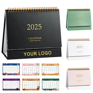Печатный блокнот на заказ, 365 день, 2025 планировщик, памятка, вечный настольный календарь, деревянная подставка, деловой подарочный набор для личного использования - Product Image 4