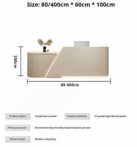 Office Furniture <b>Desk</b> Set Modern <b>Simple</b> Office Reception Salon Beauty Salon Luxury Style Customized Cashier <b>Desk</b> - Product Image 5