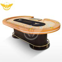 YH Texas Poker Table Luxe-Casino en bois personnalisé Led Poker Table 10 joueurs Pokertisch Pokertafel