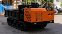 Dumper sur chenilles robuste de 5 tonnes, équipé d'un moteur diesel et d'une transmission à variation continue (CVT)